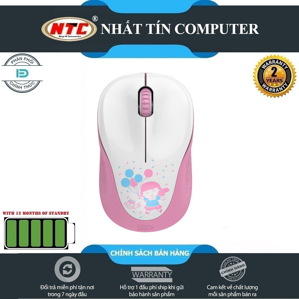 Chuột không dây Wireless FD V10 pin dùng đến 12 T (4 màu)