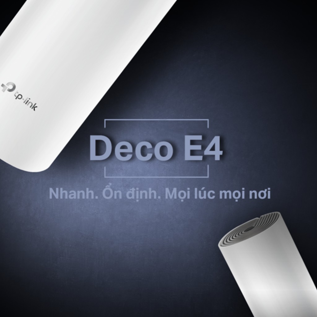 Cục phát wifi mesh 💯[BH 1 ĐỔI 1 TRONG 2 NĂM]💯 TP-Link Deco E4 (3-Pack) - Hàng Chính Hãng