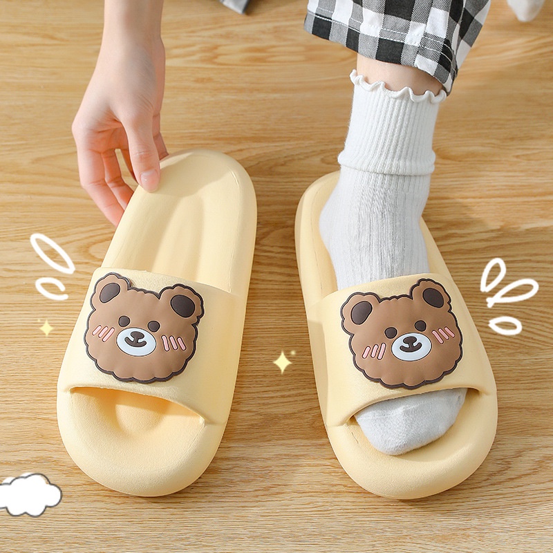 Dép nữ hình gấu Chao, Dép quai ngang hình NƠ CHAO dễ thương đi trong nhà, ngoài trời, đi chơi, đi biển SPN4