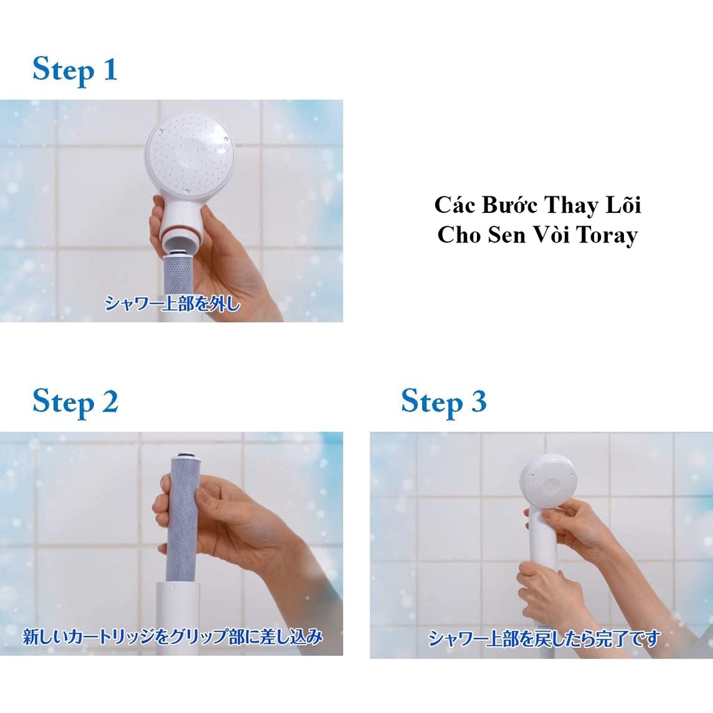 Vòi Sen Tắm Lọc Nước Khử Clo, lọc chất độc hại Toray RS53 Nhật Bản - Made In Japan