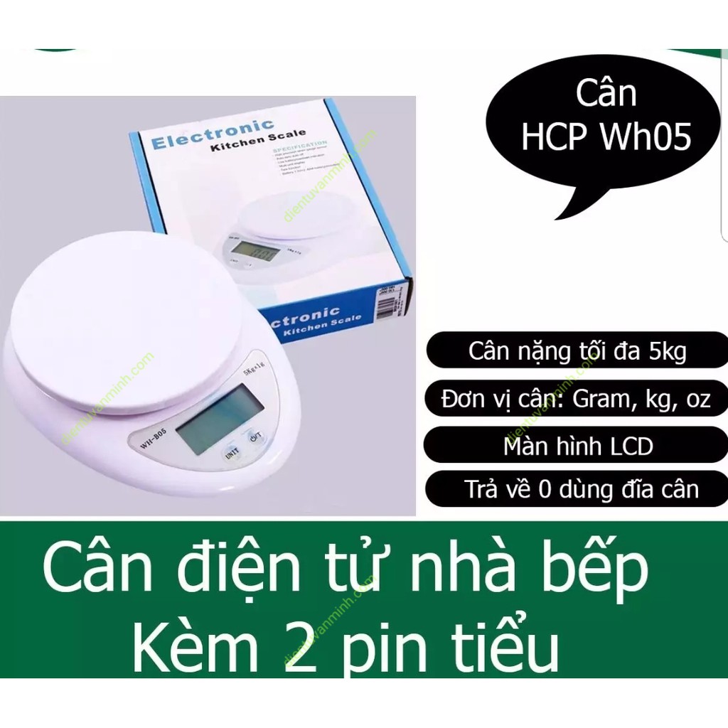 CÂN TIỂU LY 5KG ELECTRONIC KITCHEN SCALE