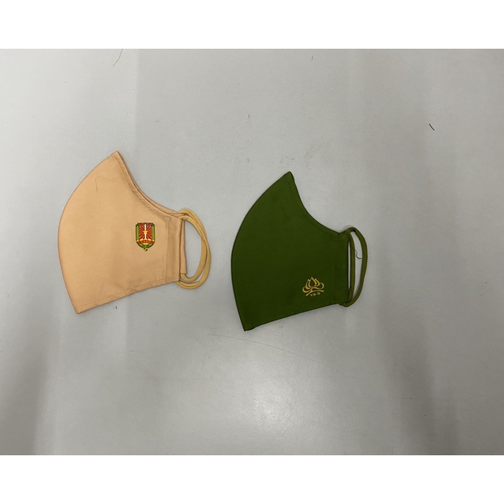 Khẩu trang vải kháng khuẩn 3 lớp đủ màu (Màu lúa chín, cỏ úa, xanh mạ non, đen nhạt)