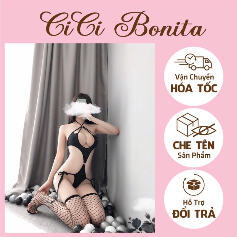 Đồ ngủ liền thân / Bodysuit hở ngực cực gợi cảm CB30 CICI BONITA HCM