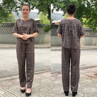 Đồ Bộ Trung Niên Cho Mẹ Cho Bà Mặc Nhà Bigsize MT Shop Vải Mango Mỹ Mềm Mại Không Nhăn TN1