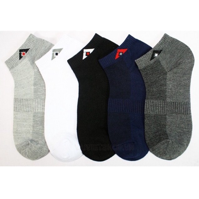 SET 3 ĐÔI Tất Nam Cổ Ngắn Vớ Ngắn Nam Nữ vải Cotton dày vừa, chất liệu cotton thoáng mát khử mùi TATNAM08