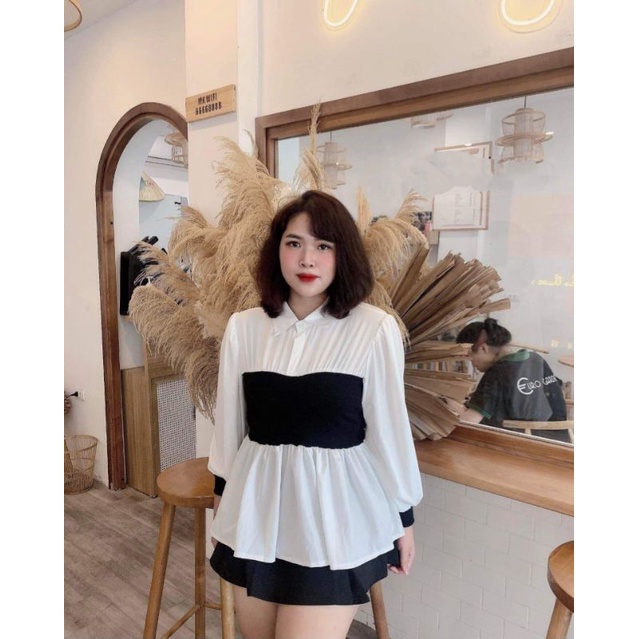 Áo sơ mi pha đen Bigsize 60_90kg hot hit