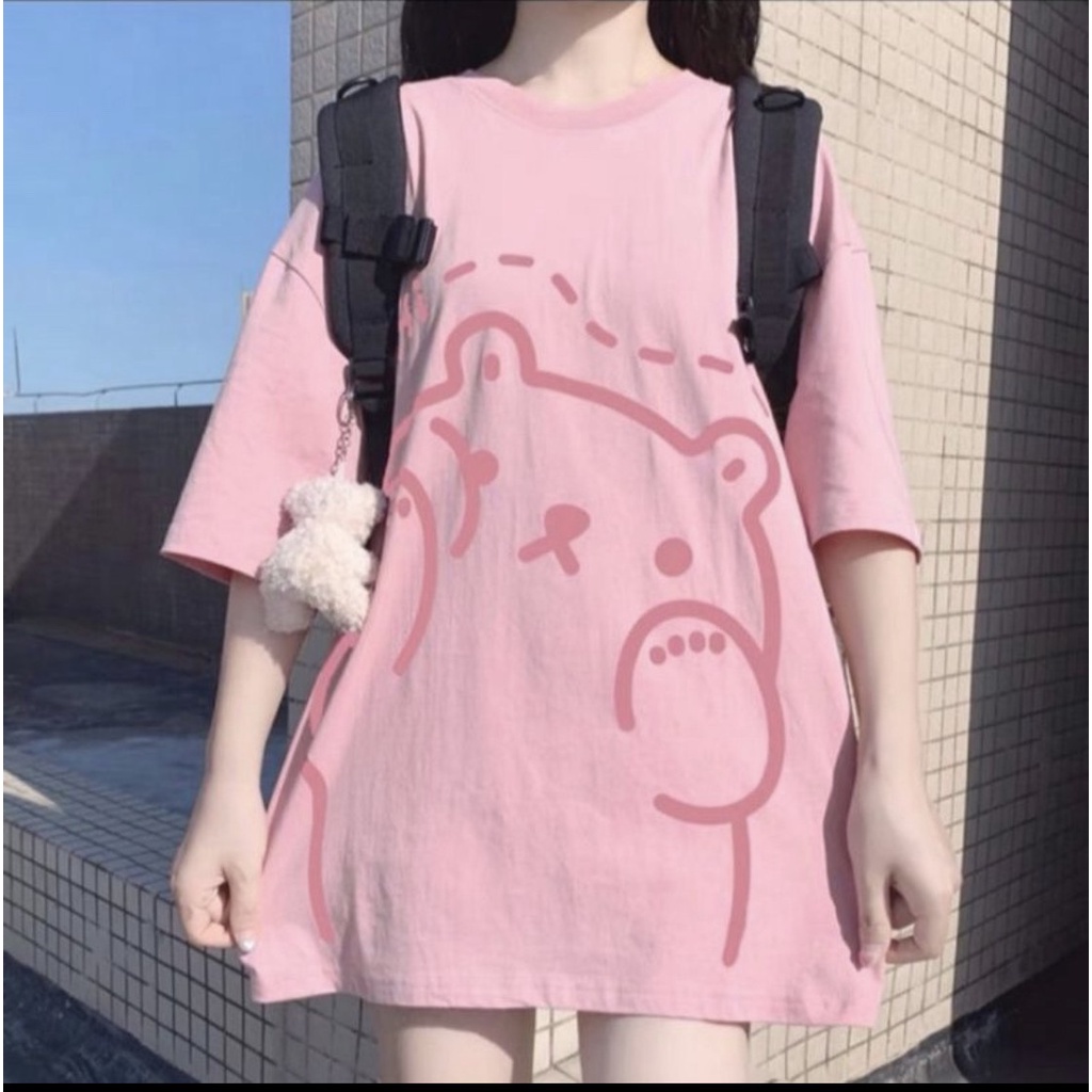 Áo Phông Nữ Tay Lỡ In Hình Gấu HO Sành Điêu Siêu Đẹp Oversize, Áo Hôdie Nữ Nhiều Màu