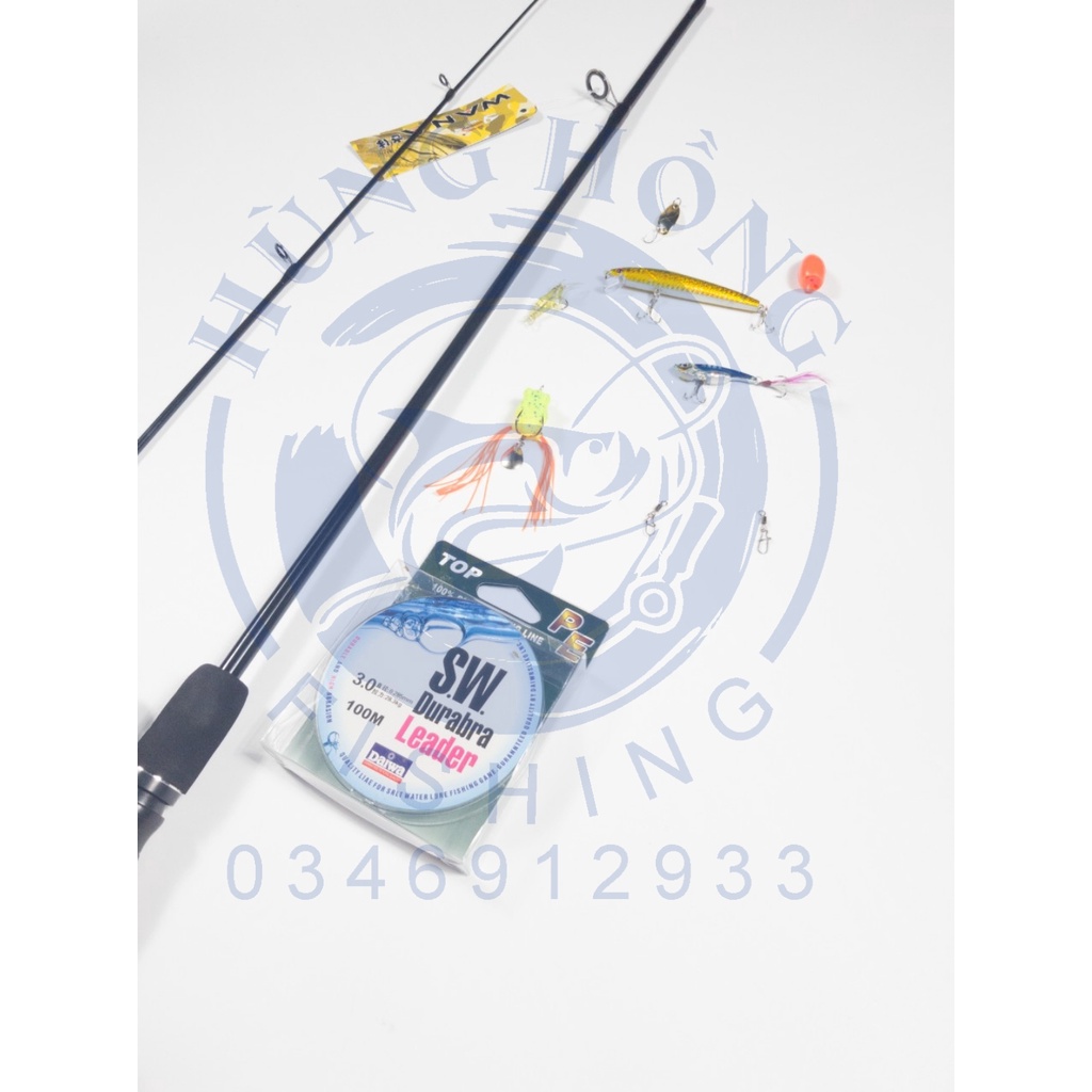 Bộ Combo Cần Câu Lure  Máy Đứng 1 Ngọn Kèm Máy Và Phụ Kiện_Cần Câu Lure