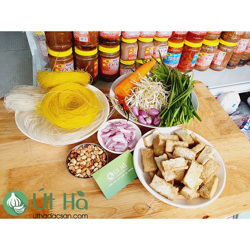 Bún Gạo Khô  Bịch 250gr Sợi Bún Dai Tươi Ngon Giữ Nguyên Hương Vị Truyền Thống - Út Hà Đặc Sản
