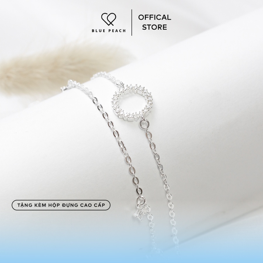 Lắc Tay Bạc Blue Peach Circle &amp; Star LT413