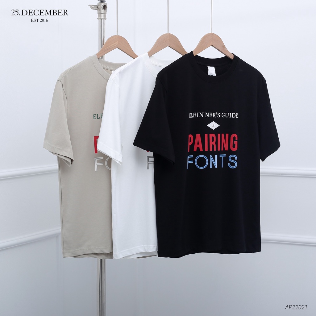 Áo phông chất vải cotton, form dáng hàn đẹp - 25.December AP22021