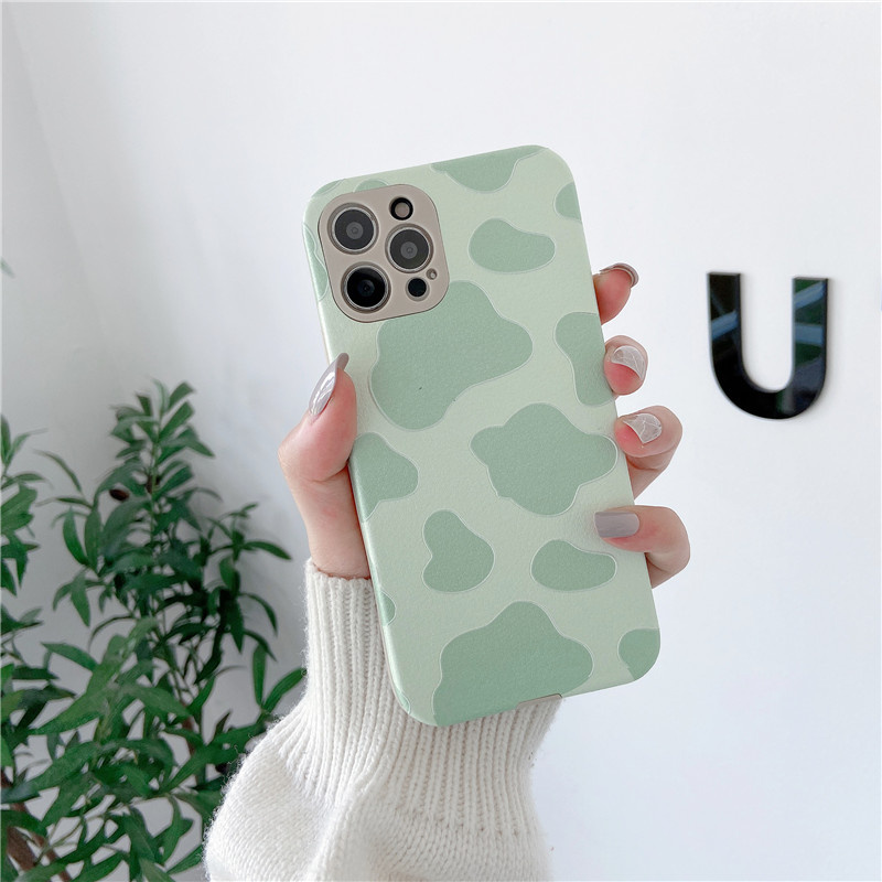 iphone caseiphone 11 pro 11promax iphone 7 8 plus iphone x xr xsmax iphone12 12promaxLight green spots painted TPU phone case