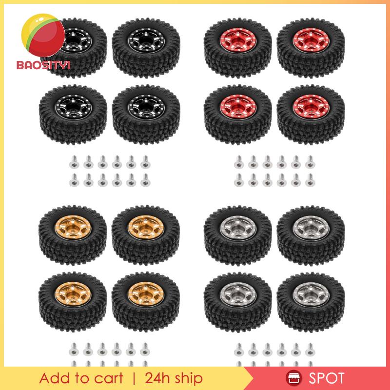 Set 4 Bánh Xe Cao Su Dành Cho Xe Đồ Chơi SCX24 90081 1 / 24 RC