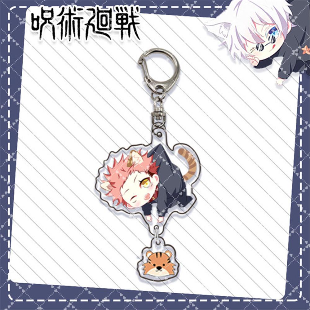 Móc Chìa Khóa Xe Hơi Bằng Acrylic In Hình Jujutsu Kaisen Dễ Thương Cho Nam Và Nữ