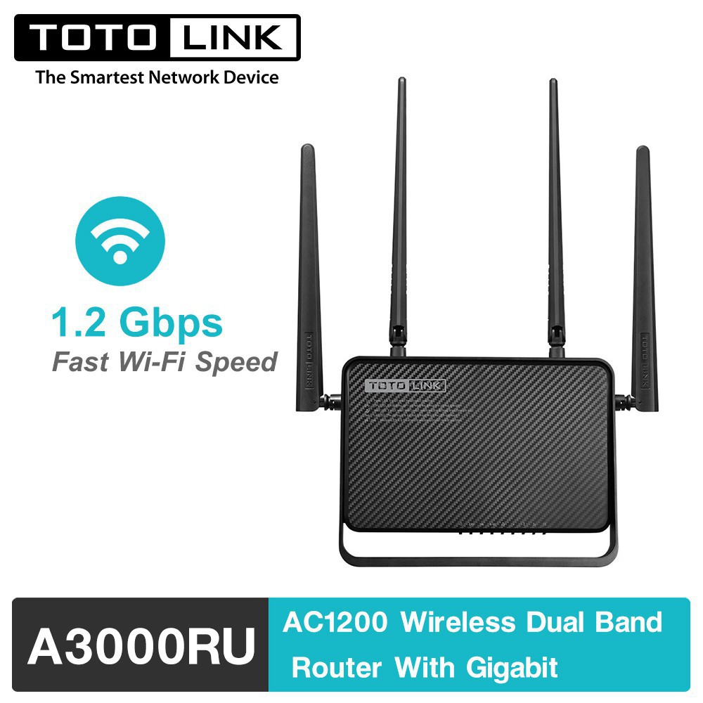 Totolink A3000RU - Router Wi-Fi băng tần kép Gigabit AC1200