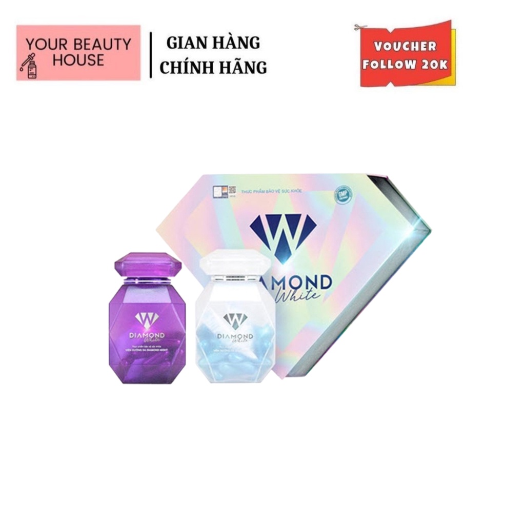 [Diamond White] Viên Uống Trắng Da Diamond White Day and Night Mới Dưỡng Trắng Da Mờ Sạm Nám 2022