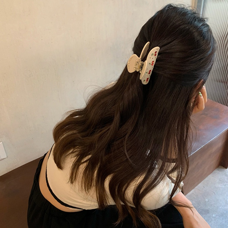 Kẹp Tóc Hình Trái Cherry Đính Đá Thời Trang