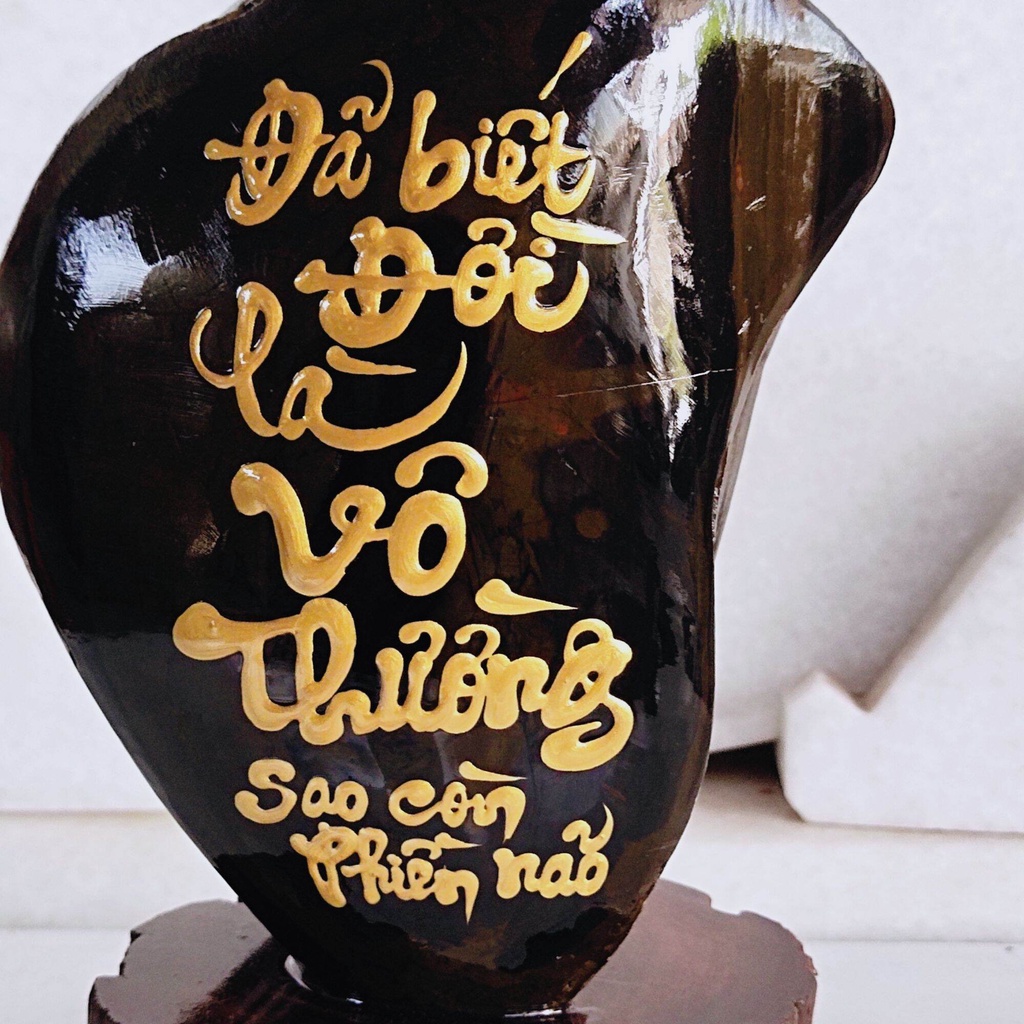 Thư pháp trên đá đa sắc 💯% tự nhiên.﻿, viết chữ thư pháp theo yêu cầu của khách hàng