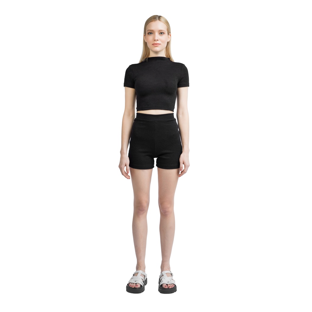 Là min - Quần BLACK JERSEY KNIT SHORTS