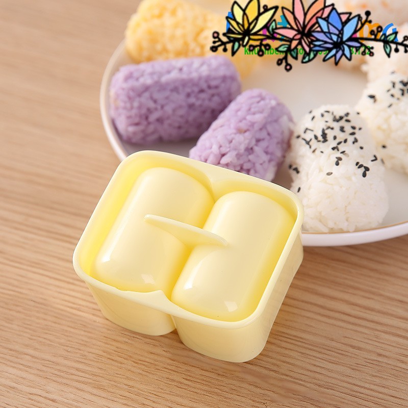 Khuôn ép cơm sushi hình trụ 2 viên