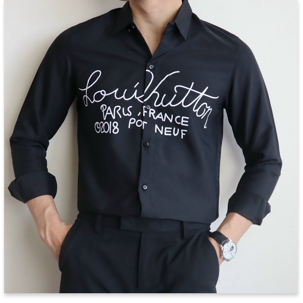 Áo sơ mi in thêu dài tay dành cho nam giới cực phong cách , hot 2021 KOKO MI