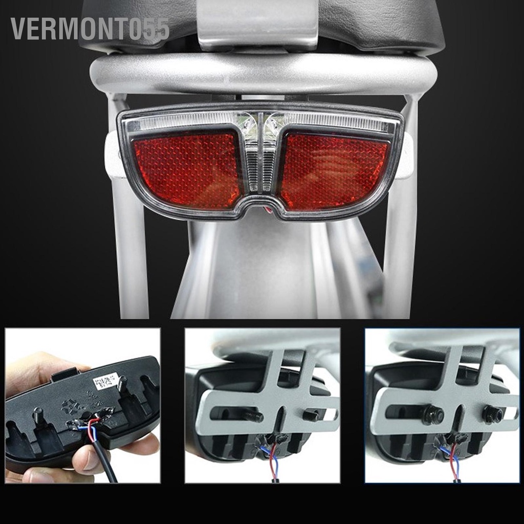 Vermont055 Xe đạp điện Đèn đuôi 6V cảnh báo ban đêm Thiết bị đi xe sau Phụ kiện động cơ
