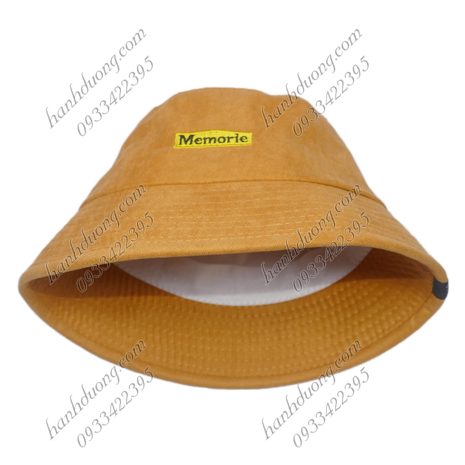 Nón bucket nhung Memorie mũ tai bèo nhung mũ bucket vành nhỏ phù hợp cả nam nữ