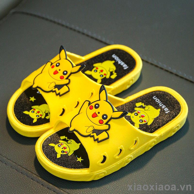 Dép Đi Trong Nhà Chống Trượt Hình Pikachu Dễ Thương Cho Bé