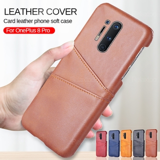 ONEPLUS Bao Da Điện Thoại Dạng Ví Trơn Bóng Cho Dòng Oneplus 8 Pro