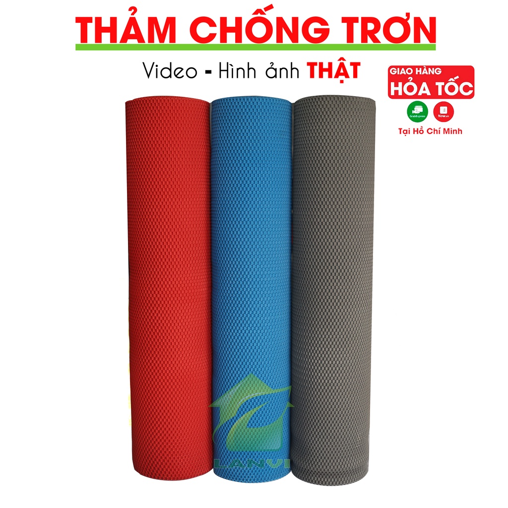 Thảm hạt nhựa chống trơn trượt dày 5mm dùng cho nhà tắm, hồ bơi, xe hơi, ban công khổ rộng 1.2m