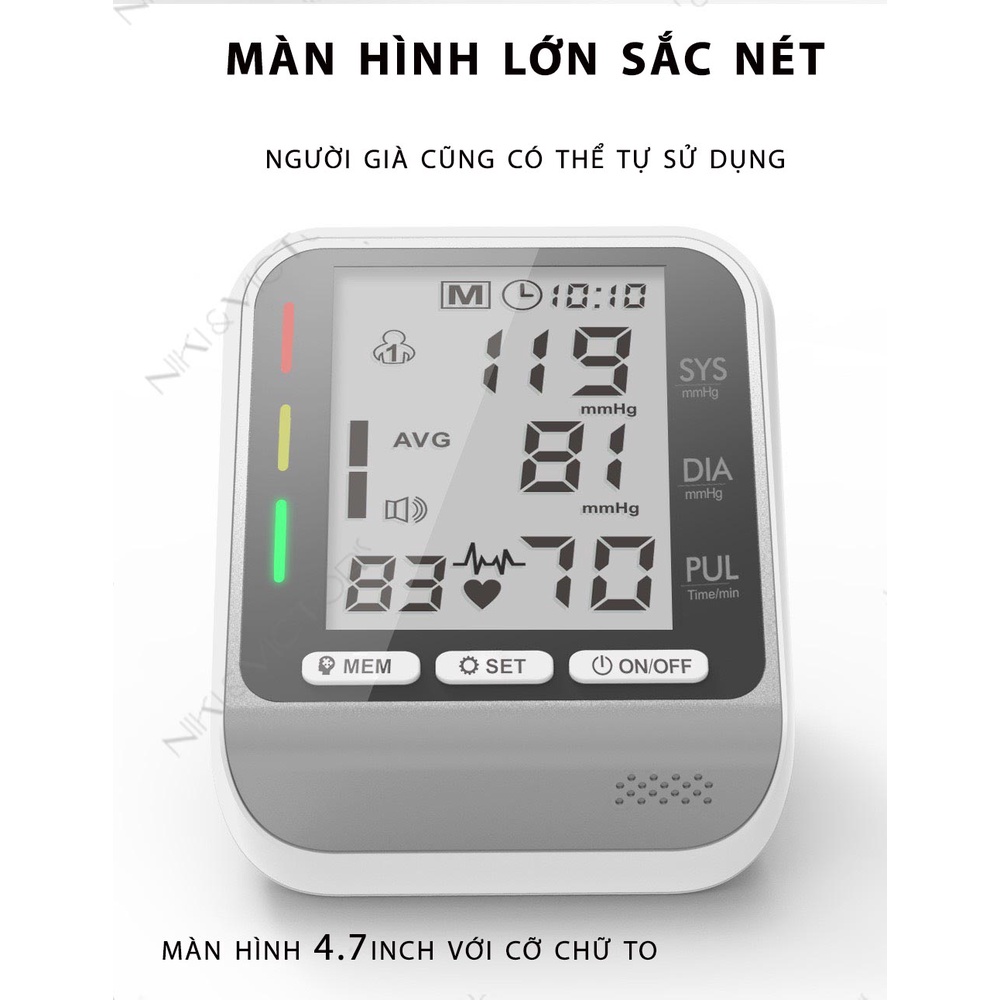 Máy Đo Huyết Áp Điện Tử Đo Huyết Áp Cổ Tay Electronic Blood Pressure Monitor