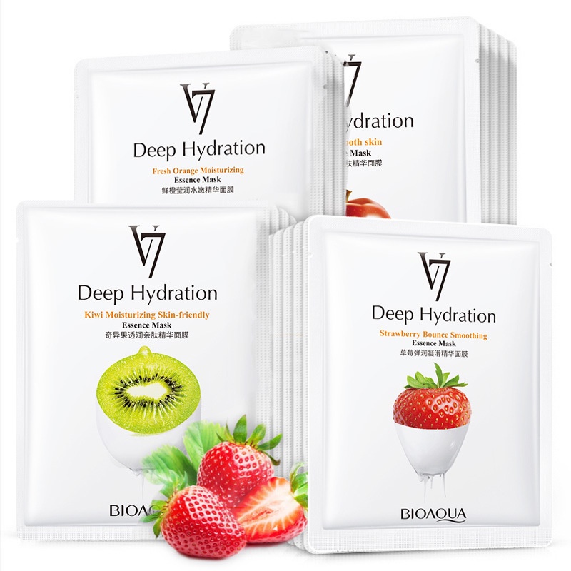 Mặt nạ lụa rong biển công thức làm trắng nuôi dưỡng làn da nhiều mẫu tùy chọn