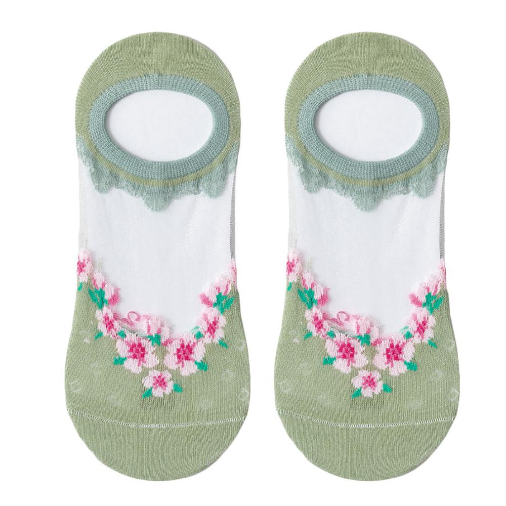 IVORY Đôi Vớ Trong SuốT HọA TiếT Hoa ThờI Trang Cho Nữ