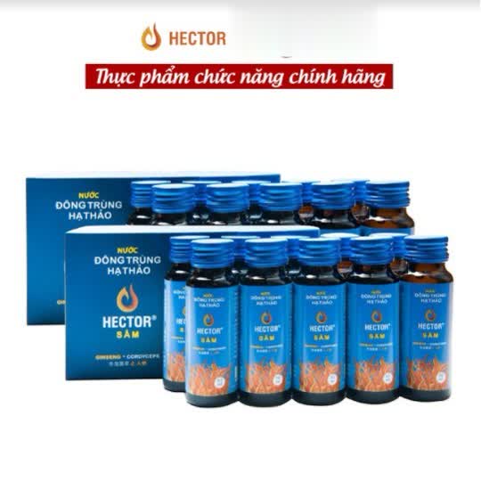 Nước Đông Trùng Hạ Thảo Hector Sâm Hộp 10 Chai Hector Cordyceps Ginseng