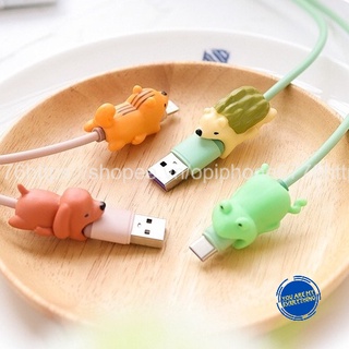 Phụ kiện hình thú bảo vệ dây sạc, tai nghe, cáp truyền dữ liệu