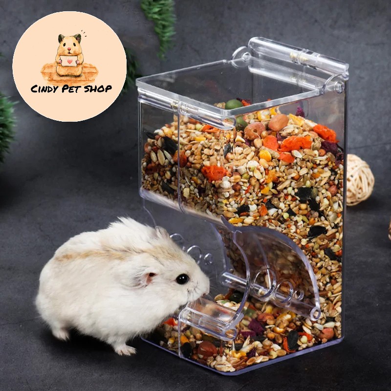 Máng ăn tự động cho Hamster - mica trong dễ dàng vệ sinh tẩy rửa