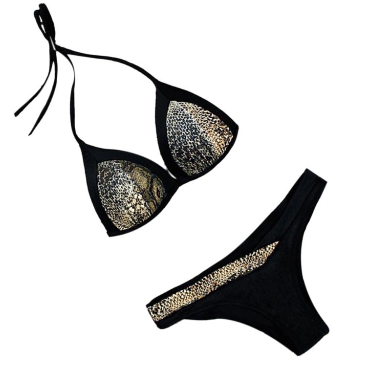 Bộ Bikini Hai Mảnh Cổ Chữ V Khoét Sâu Gợi Cảm Cho Nữ