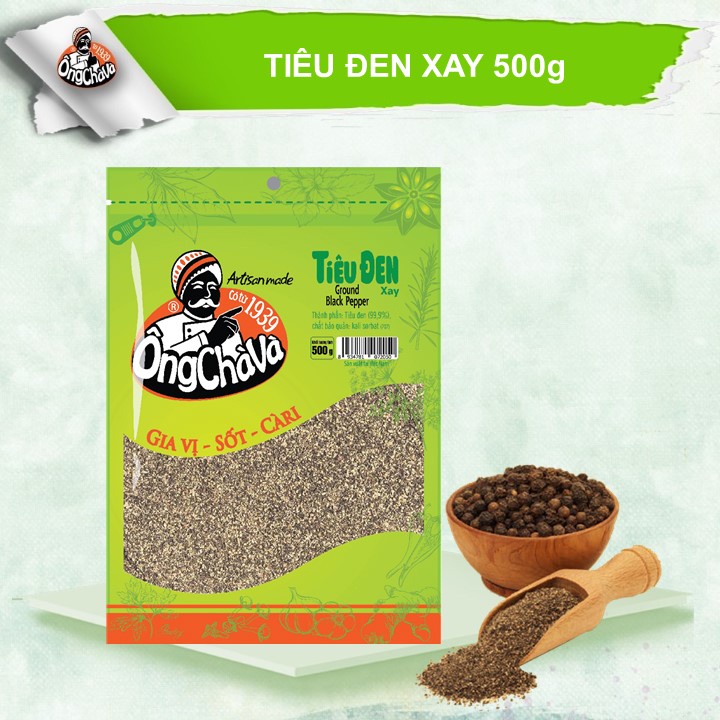 Tiêu đen xay Ông Chà Và 500gr (Black Pepper)