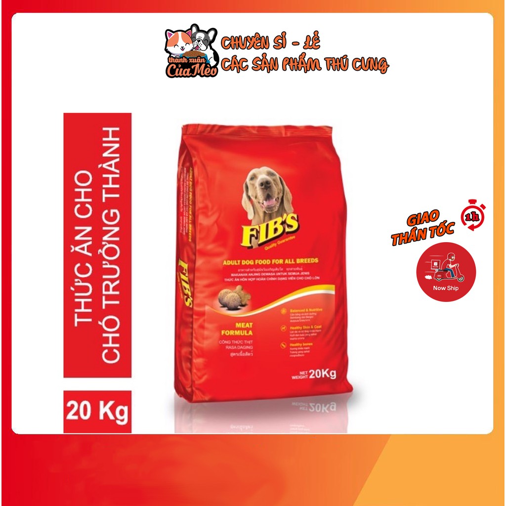 [Siêu Rẻ] Fib's 20kg Thức Ăn Cho Cún Lớn