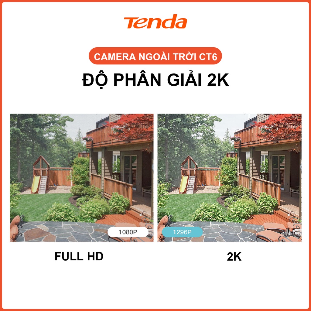 Camera Wifi Ngoài Trời Tenda CT6 Độ Phân Giải 2K - Hãng phân phối chính thức | BigBuy360 - bigbuy360.vn