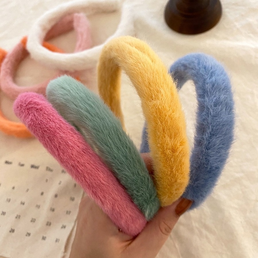 Cài Tóc Vải Cotton Mềm Mỏng Màu Kẹo Ngọt Đơn Giản Phong Cách Hàn Quốc Cho Nữ