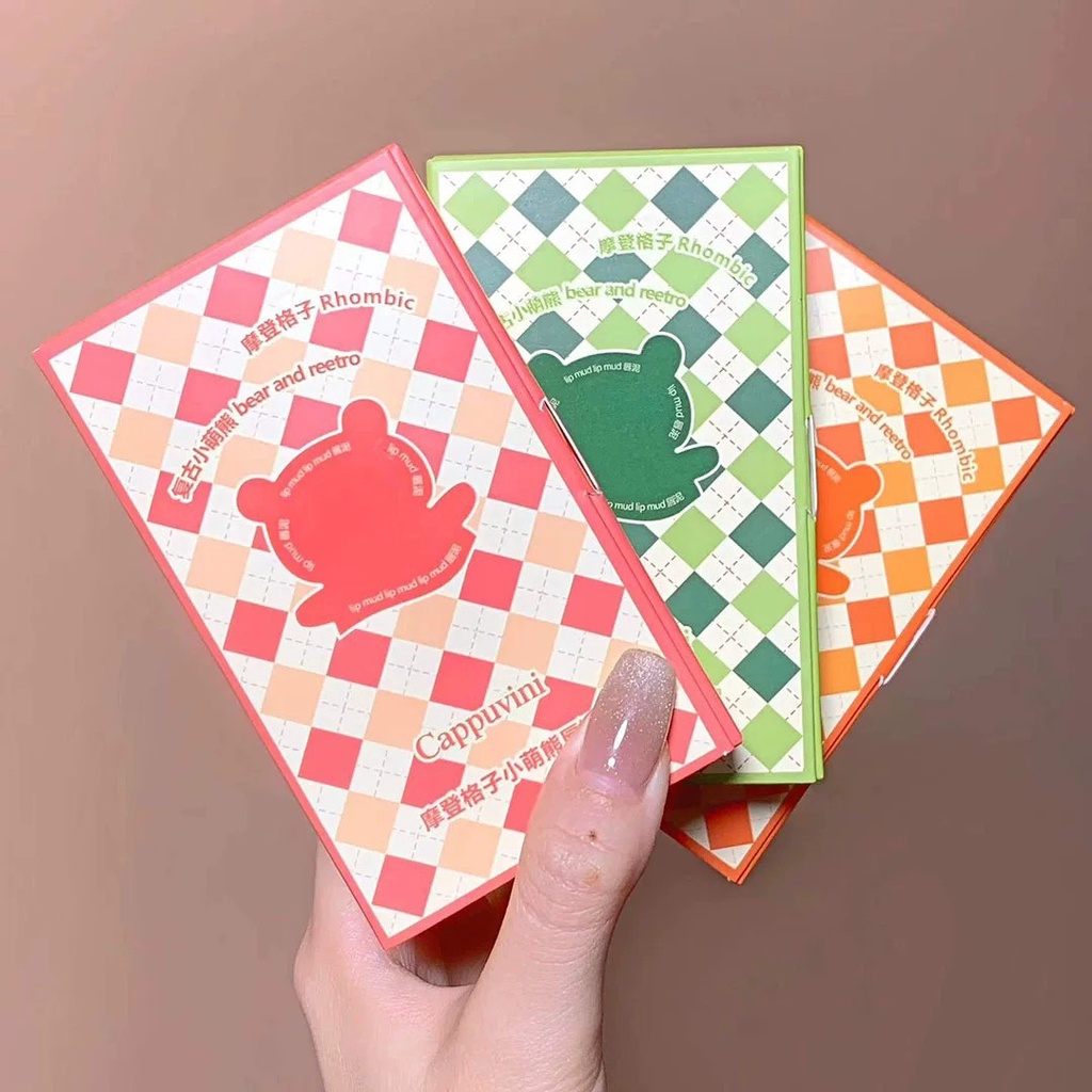 Son Kem Lì Cappuvini Mềm Mịn Lâu Trôi Vỏ Gấu Hộp Đựng Siêu Xinh Nhiều Màu