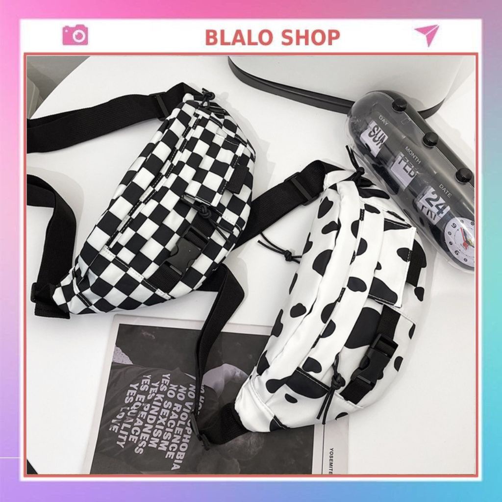 Túi Đeo Chéo Nam, Túi Vải Đeo Chéo Unisex Họa Tiết Vintage Cao Cấp Chống Nước Hàn Quốc TDC03-02