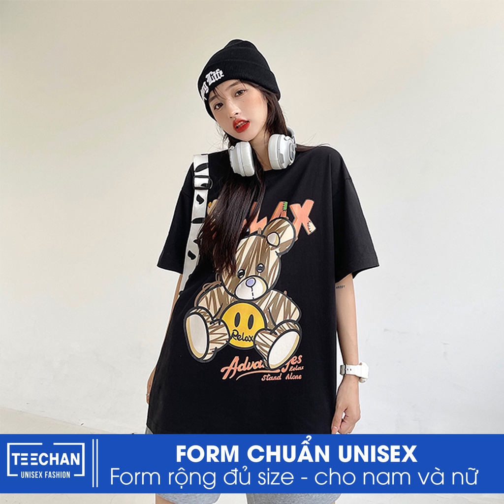 Áo thun Nam Nữ TN73 Unisex Form rộng tay lỡ street wear Basic thoáng mát chất cotton 100% TEECHAN