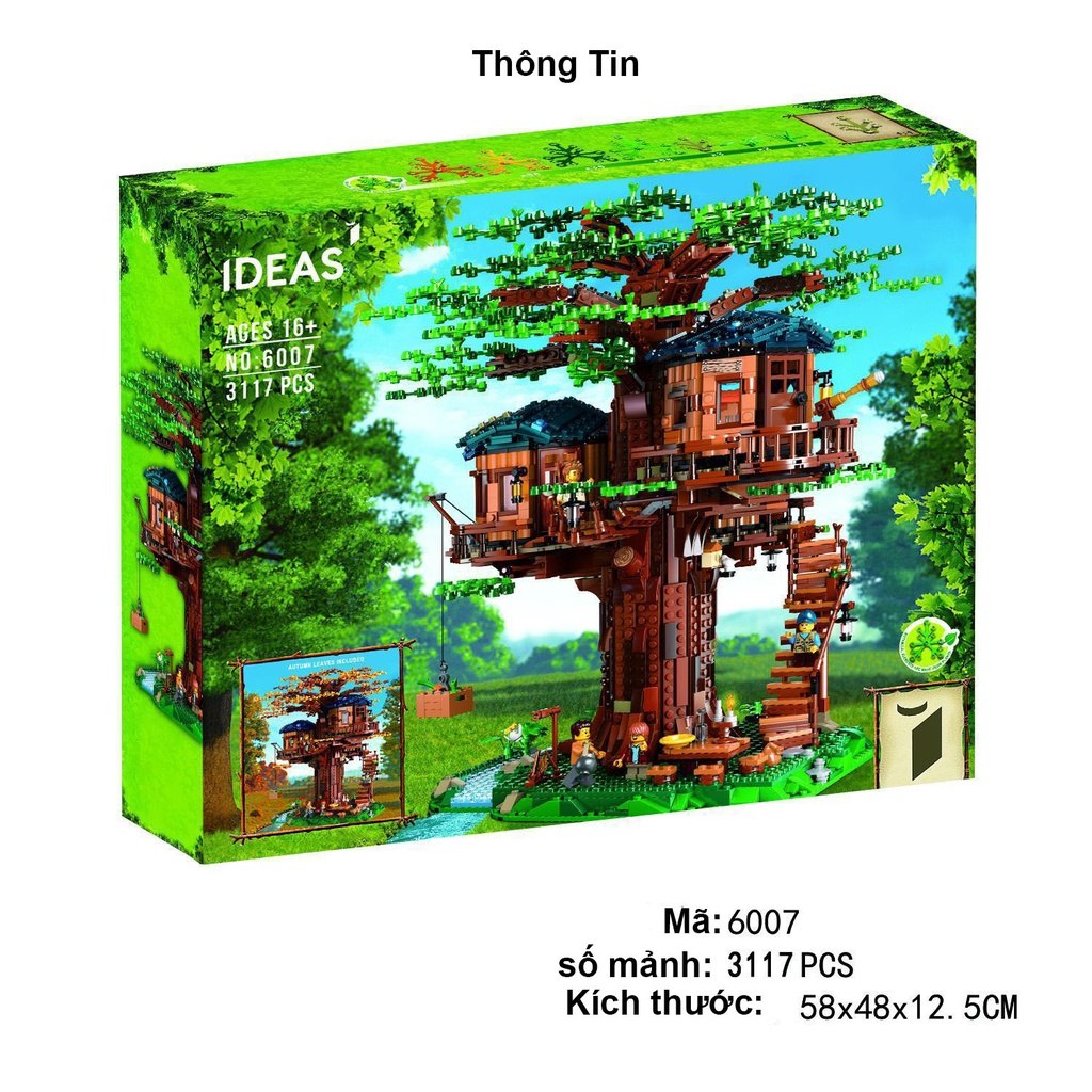 Đồ chơi lắp ráp kiểu lego Ngôi nhà trên cây 4 Mùa 33111 Four Seasons Tree House với 1013 chi tiết