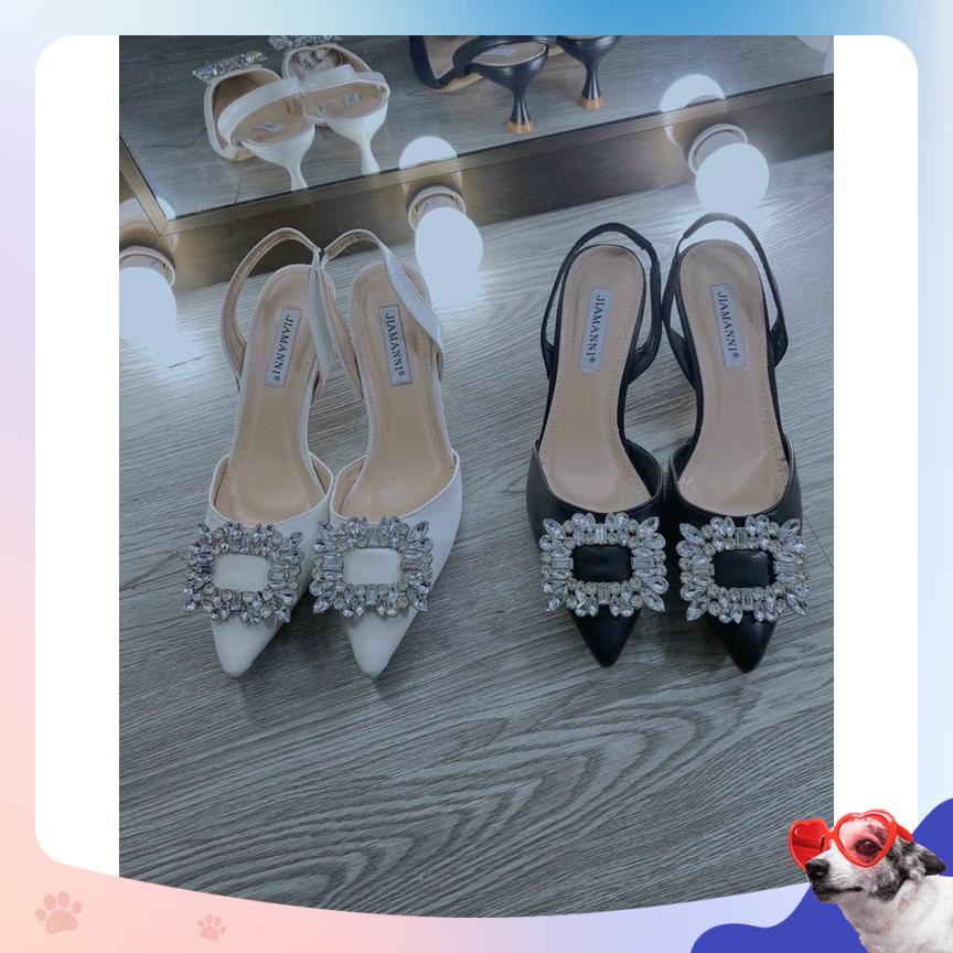 SANDAL HOA ĐÁ ĐẾ THẤP 3P