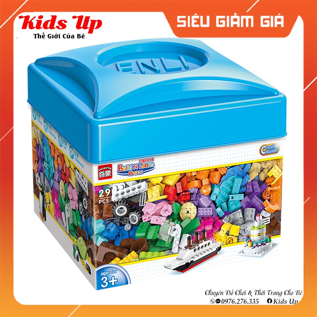 Bộ lắp ghép xếp hình 460 chi tiết giúp tăng sự sáng tạo cho bé