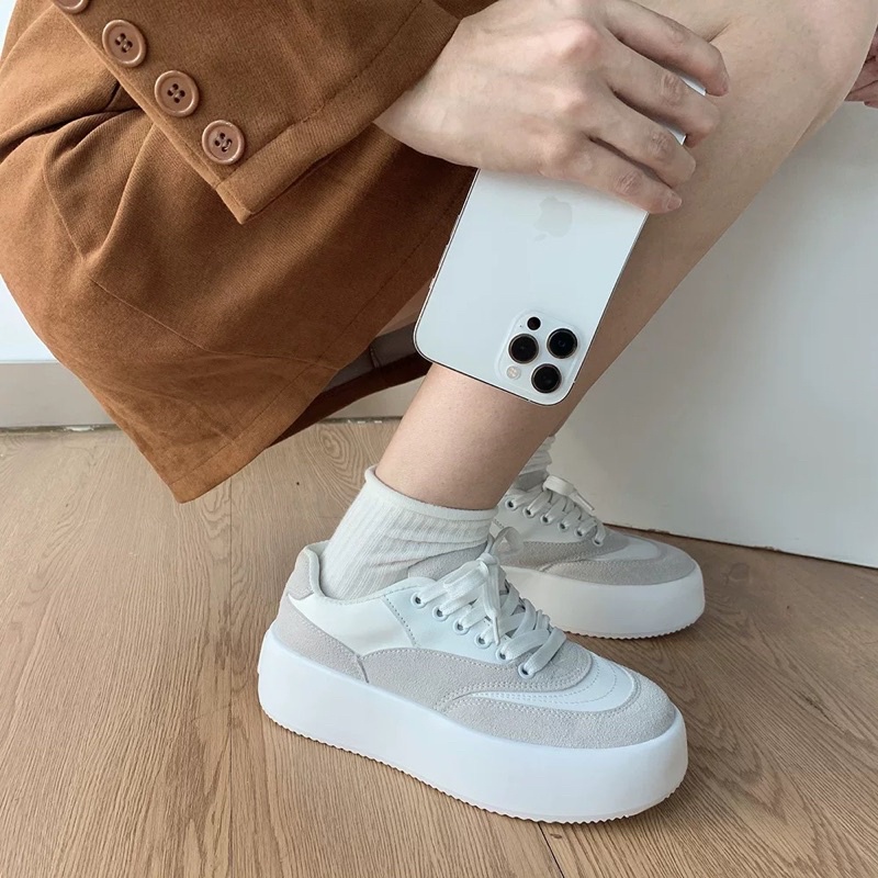 GIÀY SNEAKER RO.SÉ  ĐẾ RĂNG CƯA 5CM