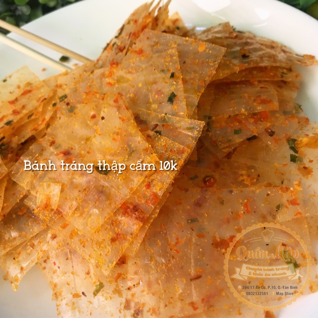 Bánh tráng THẬP CẨM LÁ VUÔNG - Túi zip 100g / 500g - Bánh tráng Mạnh Hùng