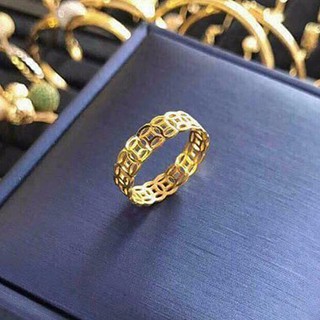 Nhẫn kim tiền mạ vàng 24k phong thủy vượng cát, tài lộc,may mắn